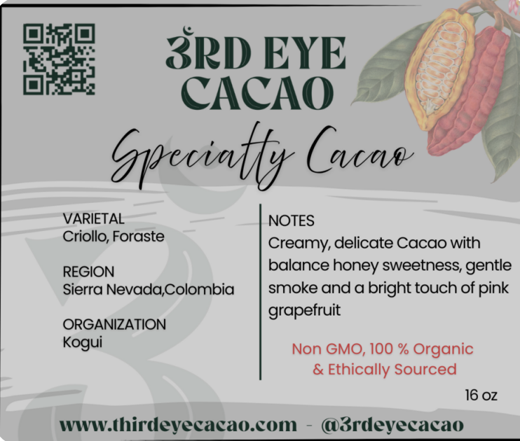 Colombian Cacao - single origin - Third Eye Cacao 