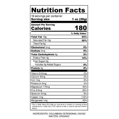 Ceremonial Colombian Cacao Wafers - 3rd Eye Cacao Elixir